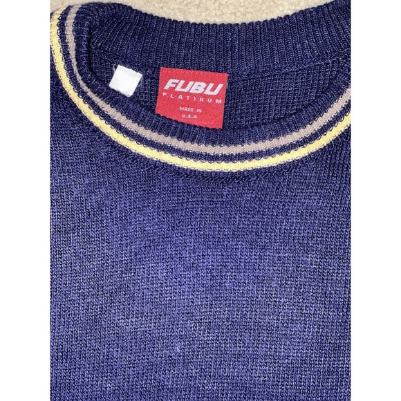 Vintage Fubu Platinum Fat Albert Big Face Sweater Size 3XL 90s Y2K Junkyard Gang - Picture 3 of 5